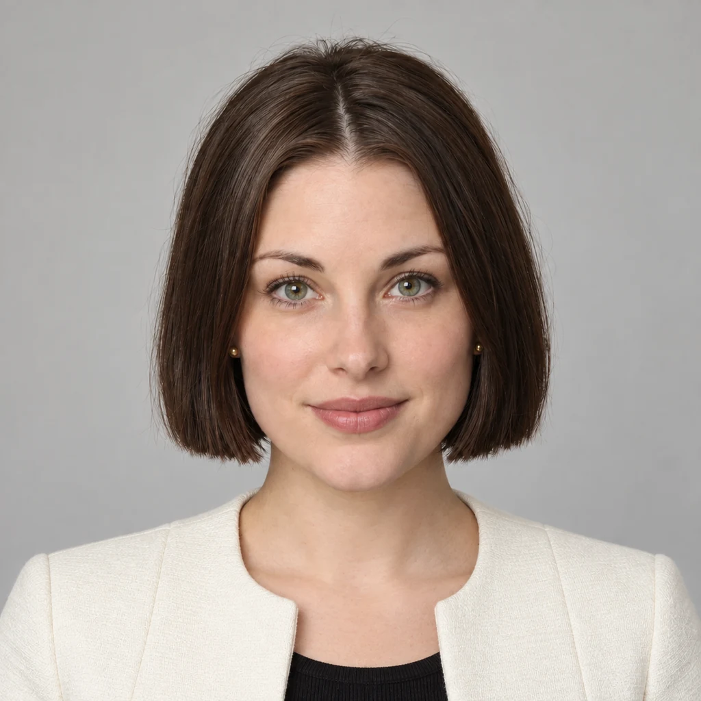 Short bob — AI hairstyle illustrations, not results from this tool. Outfits and backgrounds are not applied.
